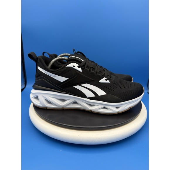 Reebok Zig Dynamica 5 Mens Size 9.5 Black White Running Shoes Athletic Trainers